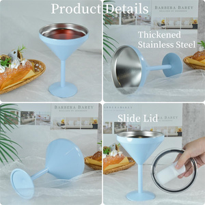 Термостакан для мартини из нержавеющей стали, 10 унций, с крышкой, для коктейлей и вечеринок - Product Image 3