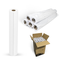 Rouleau de drap de lit jetable hygiénique confortable blanc 60cm de large X 100m crêpe texture pour table de massage