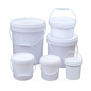 Secchiello per salsa di plastica bianca LEADLOONG 15L con coperchio ispessito con pel di mangime chimico a pel vuoto - Product Image 6