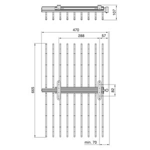 7017911 EMUCA portapantaloni doppio autoestraibile in acciaio cromato capacità 18 pantaloni organizzatore di vestiti per armadi - Product Image 2