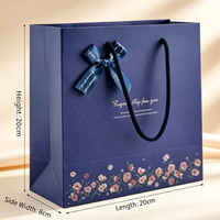 Sacs en papier haut de gamme avec nœud décoratif en satin – Sacs cadeaux en gros pour livres, emballages cadeaux, souvenirs clients, cadeaux artisanaux