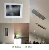 Fabricant OEM de grilles d'aération carrées en aluminium, efficaces, pour murs et sous-sols, design artisanal moderne