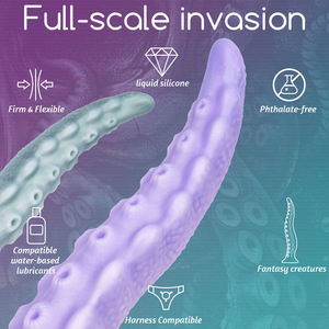 Énorme plug anal en silicone réaliste avec ventouse puissante, design pieuvre pour femmes - Product Image 2