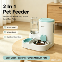 Distributeur d'eau automatique pour animaux de compagnie personnalisable avec gamelle en acier inoxydable, conception séparée, fournisseur en gros