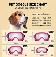 Lunettes de soleil et lunettes de protection pour petits chiens - Anti-vent, anti-UV, en plastique imprimé, classiques, pour l'été/l'hiver, protection oculaire en extérieur