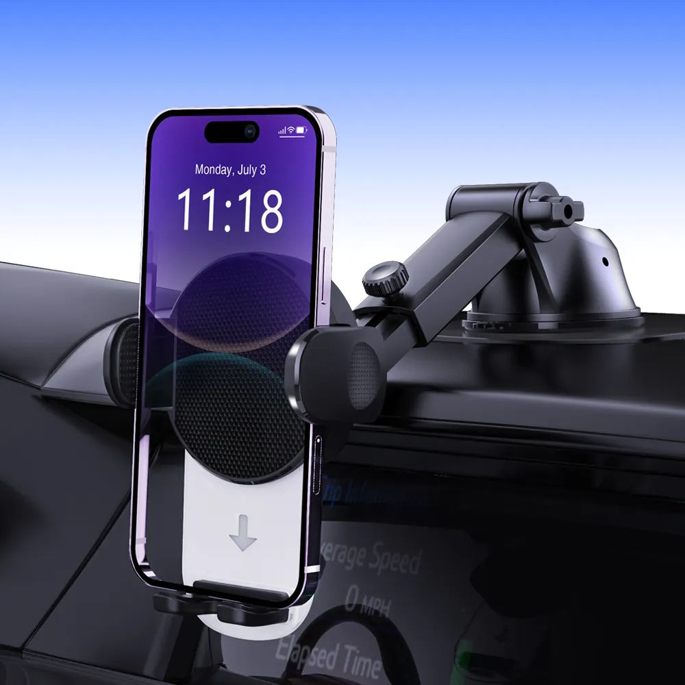 Universal Poderosa Ventosa Car Mount Mobile Phone Holder Dashboard 360 Rotação Phone Mount para Car Dashboarad Pára-brisas