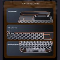 2023 nouvelle coque de téléphone de parfum étanche en aluminium de luxe de vente chaude pour iPhone 14 Pro Max avec trous de refroidissement