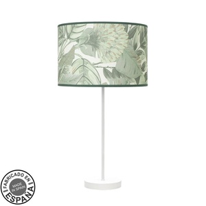 Lampada da Tavolo 1xE27 Bianco/Foglia Verde 63x30x30cm - Illuminazione Decorativa, Stile Moderno, Ideale per Case e Uffici. - Product Image 1