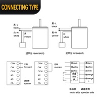 50/60HZ 110V 220V 380V 1400 RPM Type de vitesse constante électrique moteur à Induction monophasé 250W Micro motoréducteur à courant alternatif