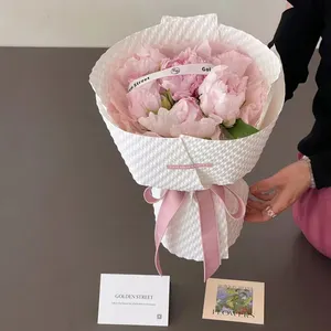 Wholesale Three-dimensional Embossed Paper Waterproof Flowers Bouquet Wrapping Paper Florist Floral Wrapping Paper Materials