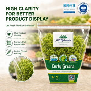 Sacs trapézoïdaux personnalisés en LDPE anti-buée pour légumes verts et fruits, vente en gros - Product Image 2