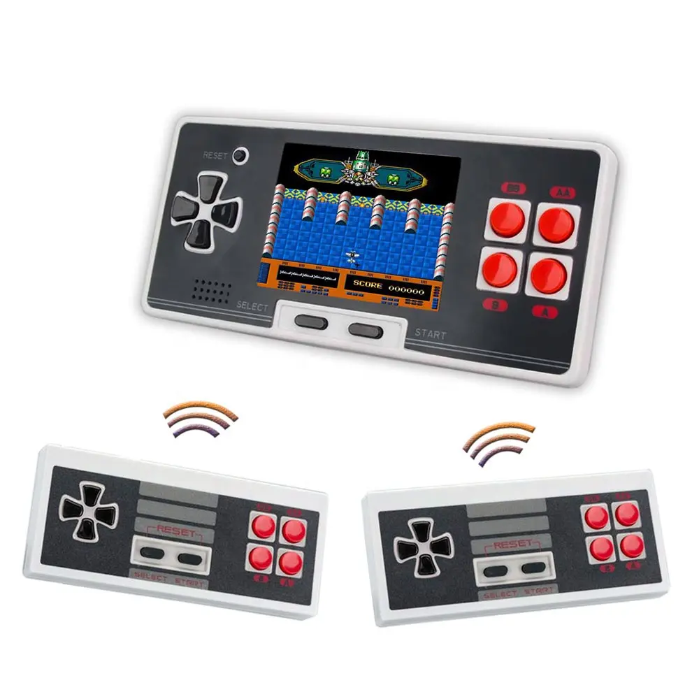 WOLSEN 2.8 Inch Classical Mini Pocket Handheld Game Console TV Video Game Player Built in 200 Retro Games Wireless Dual Joystick