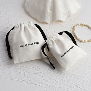 ถุงผ้าฝ้ายกันฝุ่นของขวัญแบรนด์หรูหราถุงผ้าเครื่องประดับแบบหูรูด - Product Image 1