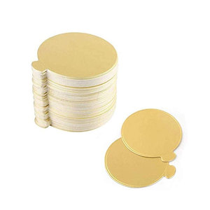 Mini planches à gâteaux en papier doré, plateaux de Base en <span class=keywords><strong>carton</strong></span>, assiettes à <span class=keywords><strong>Dessert</strong></span> pour gâteaux, Cupcakes, pain, bonbons, Desserts, restauration Sup - Product Image 1