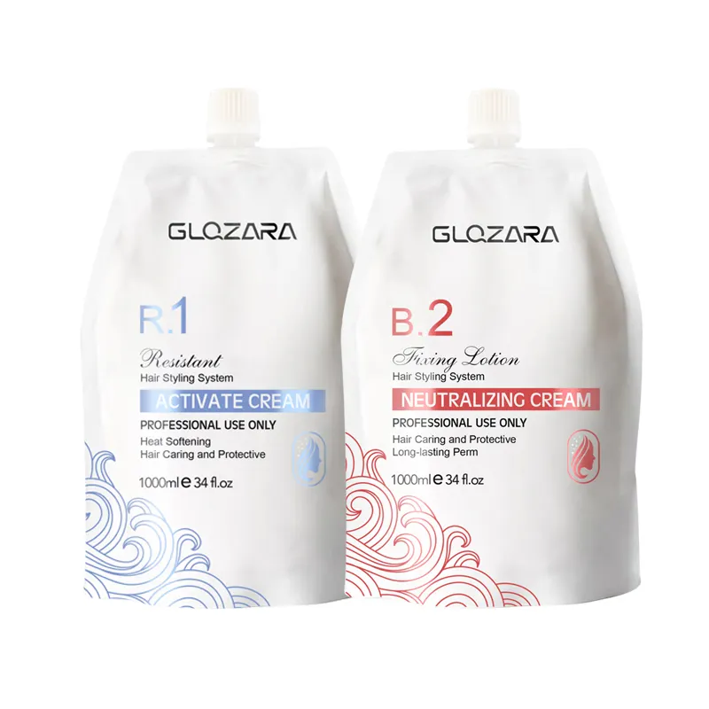 Glozara Private Label Professional Salon Use OEM Logo Hot Perm Curly 4c Elastisity Wave Styling Permanet Perm Lotion