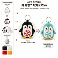 Porte-clés en peluche Hibou en cèdre personnalisé OEM ODM, Mascotte d'animal en peluche, Personnage original, Cadeau promotionnel de Noël, Jouet doux