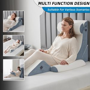 <strong>Memory</strong> <strong>Foam</strong> <strong>Wedge</strong> <strong>Pillow</strong> Set Removable Cover 6PCS Orthopedic Bed <strong>Wedge</strong> <strong>Pillow</strong> Set for Sleeping - Product Image 6