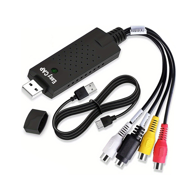 USB 2.0 to RCA USB Adapter Converter Audio Video Capture Card Adapter PC Cable for TV DVD VHS Capture Device