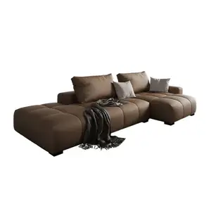 Великолепный простой кожаный диван для трех человек, на заказ, Европейский диван
