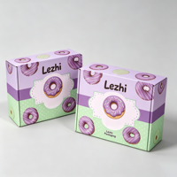 Boîtes en papier pliables écologiques de qualité alimentaire, style personnalisé, pour macarons, beignets, biscuits, pain, gâteaux, emballages de beignets, boîtes en papier de qualité supérieure