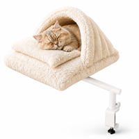 Hamac pour chat à fixer sur bureau, sans perçage, rotatif à 360°, en polaire pelucheuse, lit pour chat, nid pour chat, OEM ODM pour bureau et maison