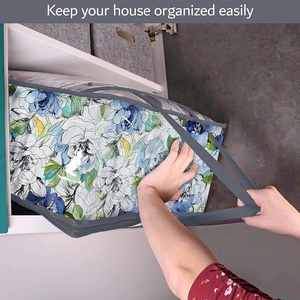 Clear <b>Vinyl</b> Zippered Storage <b>Bags</b> Home Foldable Wardrobe Organizer for Clothing Sturdy Storage for Sweaters Blankets Comforters - Product Image 5