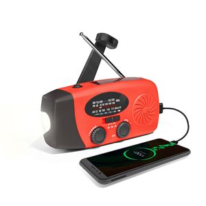 <span class=keywords><strong>Radio</strong></span> d'urgence solaire à manivelle AM/<span class=keywords><strong>FM</strong></span>/WB avec lampe torche LED et chargeur de téléphone 2000 mAh – Offre Spéciale - Product Image 1