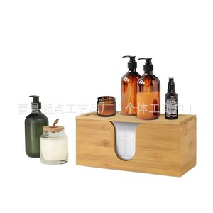 Caja de pañuelos de madera con tapa abatible, caja de almacenamiento de madera maciza para uso en el baño o escritorio. - Product Image 1