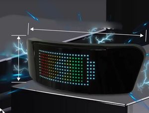 หมวกนิรภัยสำหรับขับขี่รถยนต์หน้าจอ LED แบบ DIY มีความยืดหยุ่น - Product Image 4