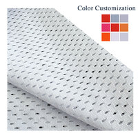 Tela de Malla de Poliéster para Ropa Deportiva, Transpirable, Elástica, con Patrón Jacquard para Impresión por Sublimación y Forro