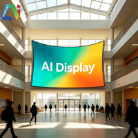 Écran LED flexible incurvé de forme spéciale AI Display Factory-Direct Creativity, mur vidéo P1.5/P2/P2.5, 7680Hz, 8K, luminosité 1000cd, garantie 2 ans