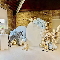 Décoration de fond, animaux de la jungle en résine et fibre de verre grandeur nature, lion, zèbre, éléphant, gorille, modèle de statue à vendre