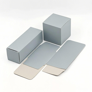 도매 맞춤 로고 택배 포장 소형 접이식 상자 양각 백색 골판지 박스 - Product Image 1
