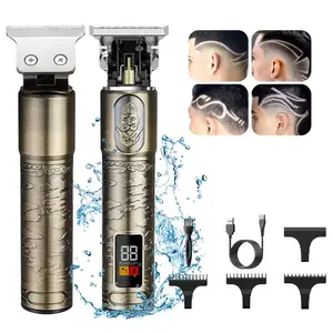 Tihair All Metal Cutting Machine Men Hair Clipper LCD display Men Electric Hair Trimmer with TYPE C charging