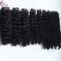 FH Lot de Cheveux Bouclés Brésiliens Birmans 12-28 Pouces en Stock Double Drawn Cheveux Humains Naturels Birmans Bouclés Tissages Extensions en Gros