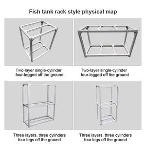 Marco de soporte para tanque de peces DIY personalizado, estante de perfil de aluminio grande de tres capas de múltiples capas, sistema de estantería para tanque de peces de acuario - Product Image 4