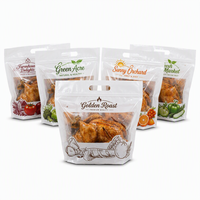 Sachets en plastique portables sur mesure OEM/ODM avec fenêtre transparente pour l'emballage de fruits, légumes et viandes rôties
