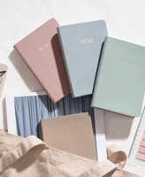 A6 Mini Pocket Diary Notebook Kunden spezifisches PU-Leder-Softcover Niedliches Briefpapier Schul material