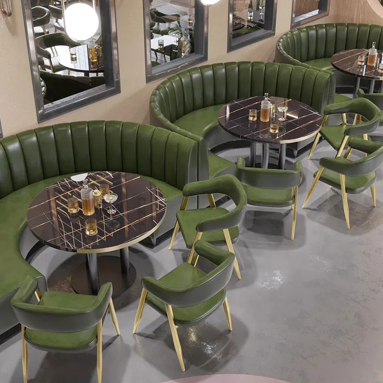 Restoran deri sedir koltuk sandalyeler modern restoran cafe mobilya sandalye kanepe ve masa seti salon mobilyası