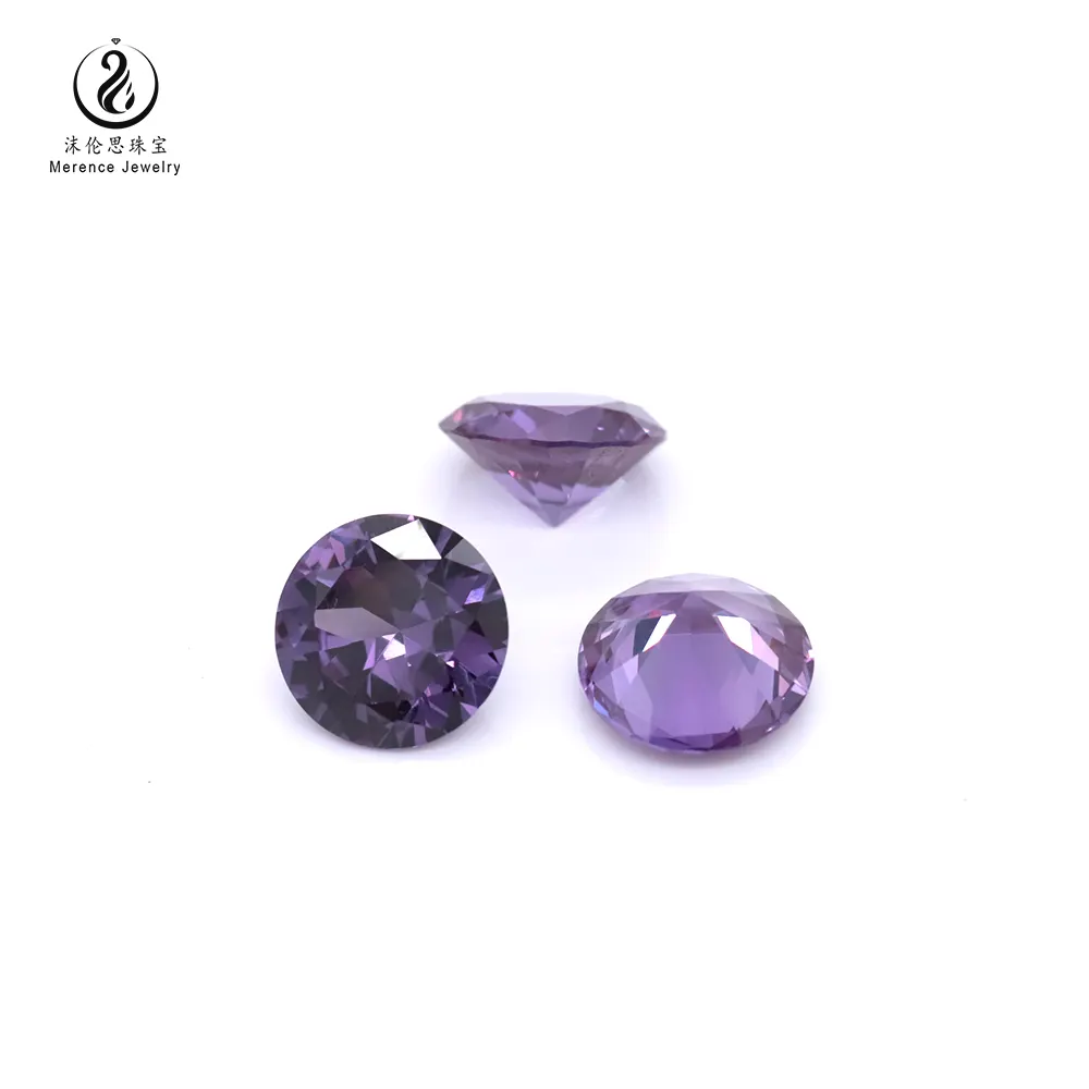 46 # Warna Korundum Brilliant Mesin Potong Bentuk Bulat Alexander Sapphire Sintetis Longgar Batu Permata Korundum