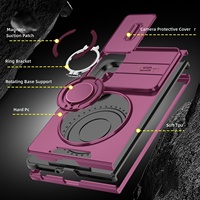 Étui de téléphone antichoc de style armure pour Samsung Z Fold 8 Ultra pliable avec support magnétique, coque de protection en PC pour Z Flip 8