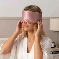 Masque de sommeil en soie de mûrier 100 % personnalisé avec logo OEM, 22 Momme Grade 6A, doux, respirant, pour femme, voyage, bandeau de nuit