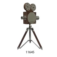 Trépied pour appareil photo à plaque pliante antique de conception antique Caméra de cinéma d'aspect vintage avec support en bois pour la décoration à bas prix