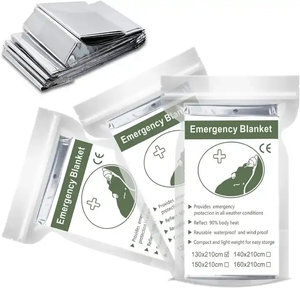 Couverture d'isolation en film polyester de sauvetage en feuille d'aluminium de taille personnalisable Couverture d'urgence en PET or/argent - Product Image 6