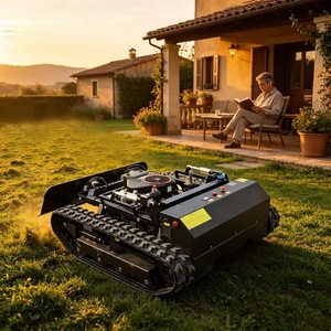 Tondeuse à gazon hybride télécommandée 900 mm, moteur essence 25 CV, chenilles en caoutchouc élargies, robot coupe-herbe pour pentes - Product Image 1