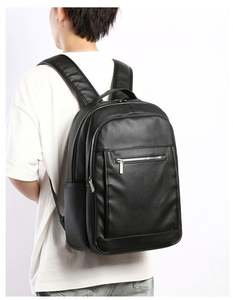 Wholesale Custom 15.6 Inch Computer <b>Bag</b> Durable <b>Travel</b> Waterproof PU Leather School <b>Bag</b> Business Casual Sports <b>Laptop</b> Backpack - Product Image 6