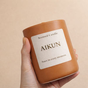 ภาชนะเซรามิกสำหรับเทียนหอมแบบหนา ทนความร้อน หรูหรา กลิ่นหอม ใช้ซ้ำได้ สำหรับน้ำหอมปรับอากาศในบ้าน ขายส่ง - Product Image 1