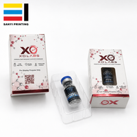 Boîte d'emballage pour flacon en verre de 3 ml, impression couleur intégrale, avec insert en blister PET