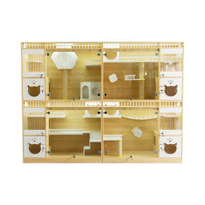 Einfach zu Installierendes Katzenvilla aus Massivholz für den Innenbereich, Großer Katzenkäfig mit Viel Freiraum für Katzenpensionen/Tierhandlungen/Luxuriöses Katzenzimmer aus Glas - Product Image 4