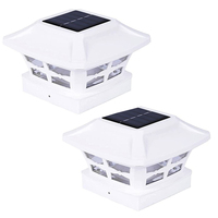 Năng Lượng Mặt Trời Powered Bài Cap Ánh Sáng Cho 4X4 PVC Bài Viết LED Bài Sàn Cap Quảng Trường Hàng Rào Ánh Sáng Đèn Cảnh Quan PVC Vinyl Gỗ